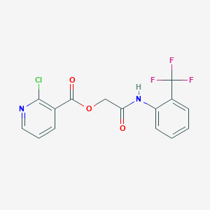 molecular formula C15H10ClF3N2O3 B2885222 {[2-(Trifluoromethyl)phenyl]carbamoyl}methyl 2-chloropyridine-3-carboxylate CAS No. 721907-31-9