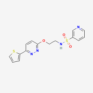 molecular formula C15H14N4O3S2 B2885225 N-(2-((6-(thiophen-2-yl)pyridazin-3-yl)oxy)ethyl)pyridine-3-sulfonamide CAS No. 920244-67-3