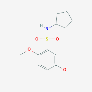 molecular formula C13H19NO4S B288523 N-cyclopentyl-2,5-dimethoxybenzenesulfonamide 