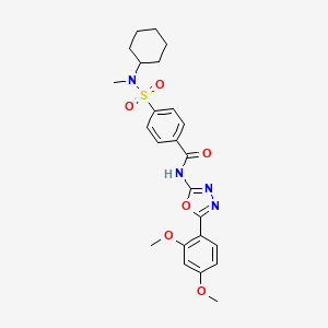 4-[cyclohexyl(methyl)sulfamoyl]-N-[5-(2,4-dimethoxyphenyl)-1,3,4-oxadiazol-2-yl]benzamide