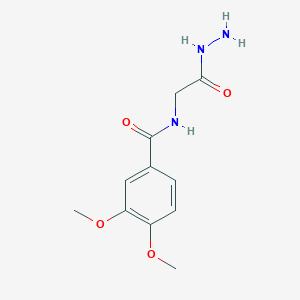 molecular formula C11H15N3O4 B2885236 N-(2-Hydrazino-2-oxoethyl)-3,4-dimethoxybenzamide CAS No. 223675-89-6