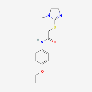 N-(4-ethoxyphenyl)-2-[(1-methyl-1H-imidazol-2-yl)sulfanyl]acetamide