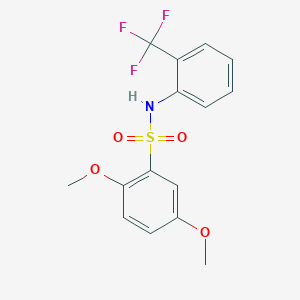 molecular formula C15H14F3NO4S B288524 2,5-dimethoxy-N-[2-(trifluoromethyl)phenyl]benzenesulfonamide 