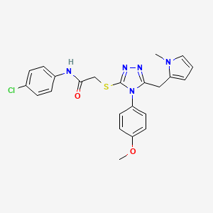 N-(4-chlorophenyl)-2-[[4-(4-methoxyphenyl)-5-[(1-methyl-2-pyrrolyl)methyl]-1,2,4-triazol-3-yl]thio]acetamide