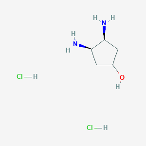 (3R,4S)-3,4-Diaminocyclopentan-1-ol;dihydrochloride