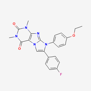 molecular formula C23H20FN5O3 B2885254 8-(4-乙氧基苯基)-7-(4-氟苯基)-1,3-二甲基-1H-咪唑并[2,1-f]嘌呤-2,4(3H,8H)-二酮 CAS No. 845627-99-8