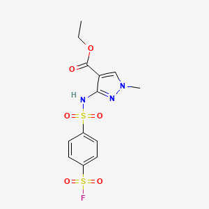 Ethyl 3-[(4-fluorosulfonylphenyl)sulfonylamino]-1-methylpyrazole-4-carboxylate