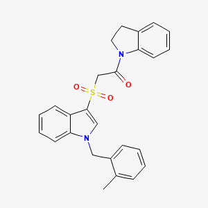 1-(indolin-1-yl)-2-((1-(2-methylbenzyl)-1H-indol-3-yl)sulfonyl)ethanone