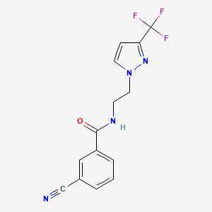 3-cyano-N-(2-(3-(trifluoromethyl)-1H-pyrazol-1-yl)ethyl)benzamide
