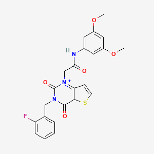 molecular formula C23H20FN3O5S B2885259 N-(3,5-dimethoxyphenyl)-2-{3-[(2-fluorophenyl)methyl]-2,4-dioxo-1H,2H,3H,4H-thieno[3,2-d]pyrimidin-1-yl}acetamide CAS No. 1252911-81-1