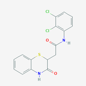 molecular formula C16H12Cl2N2O2S B2885268 N-(2,3-dichlorophenyl)-2-(3-oxo-3,4-dihydro-2H-1,4-benzothiazin-2-yl)acetamide CAS No. 133043-84-2