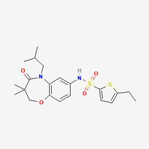 5-ethyl-N-(5-isobutyl-3,3-dimethyl-4-oxo-2,3,4,5-tetrahydrobenzo[b][1,4]oxazepin-7-yl)thiophene-2-sulfonamide