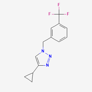 molecular formula C13H12F3N3 B2885279 4-环丙基-1-(3-(三氟甲基)苄基)-1H-1,2,3-三唑 CAS No. 2319720-96-0