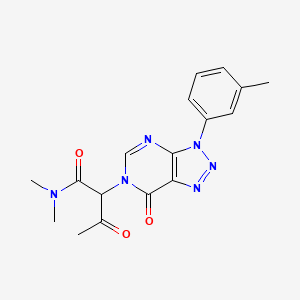 N,N-dimethyl-2-[3-(3-methylphenyl)-7-oxo-3H,6H,7H-[1,2,3]triazolo[4,5-d]pyrimidin-6-yl]-3-oxobutanamide