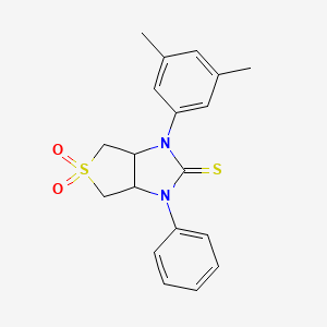 1-(3,5-dimethylphenyl)-3-phenyl-2-sulfanylidene-hexahydro-1H-5lambda6-thieno[3,4-d]imidazole-5,5-dione