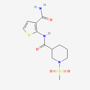 N-(3-carbamoylthiophen-2-yl)-1-(methylsulfonyl)piperidine-3-carboxamide