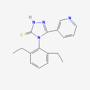 molecular formula C17H18N4S B2885320 4-(2,6-diethylphenyl)-5-(pyridin-3-yl)-4H-1,2,4-triazole-3-thiol CAS No. 380442-83-1