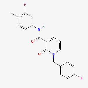molecular formula C20H16F2N2O2 B2885321 1-(4-氟苄基)-N-(3-氟-4-甲基苯基)-2-氧代-1,2-二氢吡啶-3-甲酰胺 CAS No. 946354-46-7