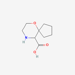 molecular formula C9H15NO3 B2885324 6-Oxa-9-azaspiro[4.5]decane-10-carboxylic acid CAS No. 2166931-27-5