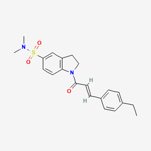 (E)-1-(3-(4-ethylphenyl)acryloyl)-N,N-dimethylindoline-5-sulfonamide