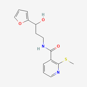 N-(3-(furan-2-yl)-3-hydroxypropyl)-2-(methylthio)nicotinamide