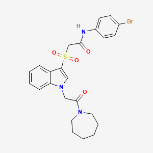 2-((1-(2-(azepan-1-yl)-2-oxoethyl)-1H-indol-3-yl)sulfonyl)-N-(4-bromophenyl)acetamide