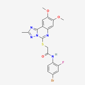 molecular formula C20H17BrFN5O3S B2885341 N-(4-bromo-2-fluorophenyl)-2-((8,9-dimethoxy-2-methyl-[1,2,4]triazolo[1,5-c]quinazolin-5-yl)thio)acetamide CAS No. 902593-50-4