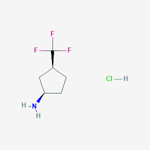 molecular formula C6H11ClF3N B2885344 cis-3-(Trifluoromethyl)cyclopentan-1-amine hydrochloride CAS No. 2095396-41-9