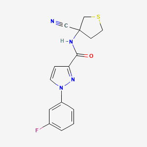 N-(3-cyanothiolan-3-yl)-1-(3-fluorophenyl)-1H-pyrazole-3-carboxamide