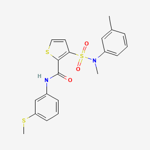 molecular formula C20H20N2O3S3 B2885353 3-[methyl(3-methylphenyl)sulfamoyl]-N-[3-(methylsulfanyl)phenyl]thiophene-2-carboxamide CAS No. 1207015-15-3