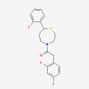 2-(2,4-Difluorophenyl)-1-(7-(2-fluorophenyl)-1,4-thiazepan-4-yl)ethanone