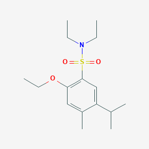 molecular formula C16H27NO3S B288536 2-ethoxy-N,N-diethyl-5-isopropyl-4-methylbenzenesulfonamide 