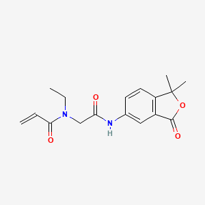 molecular formula C17H20N2O4 B2885360 N-[2-[(1,1-Dimethyl-3-oxo-2-benzofuran-5-yl)amino]-2-oxoethyl]-N-ethylprop-2-enamide CAS No. 2361812-52-2