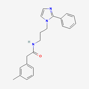 N-(3-(2-phenyl-1H-imidazol-1-yl)propyl)-2-(m-tolyl)acetamide