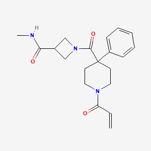 N-Methyl-1-(4-phenyl-1-prop-2-enoylpiperidine-4-carbonyl)azetidine-3-carboxamide