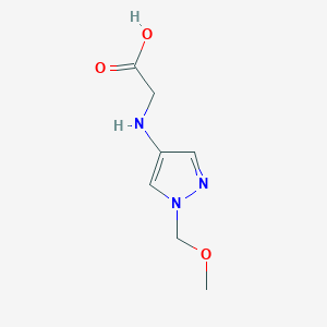 molecular formula C7H11N3O3 B2885374 2-[[1-(Methoxymethyl)pyrazol-4-yl]amino]acetic acid CAS No. 2247207-66-3