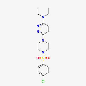 6-(4-((4-chlorophenyl)sulfonyl)piperazin-1-yl)-N,N-diethylpyridazin-3-amine