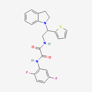 N1-(2,5-difluorophenyl)-N2-(2-(indolin-1-yl)-2-(thiophen-2-yl)ethyl)oxalamide