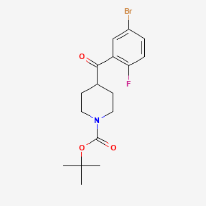 molecular formula C17H21BrFNO3 B2885391 Tert-butyl 4-(5-bromo-2-fluorobenzoyl)piperidine-1-carboxylate CAS No. 1228631-72-8