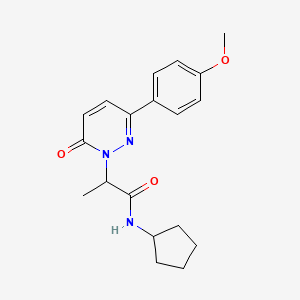 N-cyclopentyl-2-(3-(4-methoxyphenyl)-6-oxopyridazin-1(6H)-yl)propanamide