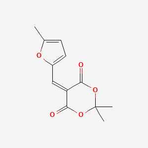 molecular formula C12H12O5 B2885410 2,2-二甲基-5-[(5-甲基呋喃-2-基)亚甲基]-1,3-二氧杂环-4,6-二酮 CAS No. 109610-93-7