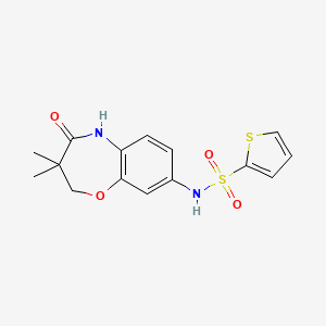 N-(3,3-dimethyl-4-oxo-2,3,4,5-tetrahydrobenzo[b][1,4]oxazepin-8-yl)thiophene-2-sulfonamide