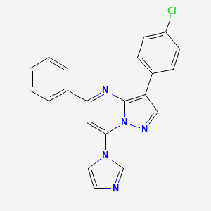 3-(4-chlorophenyl)-7-(1H-imidazol-1-yl)-5-phenylpyrazolo[1,5-a]pyrimidine