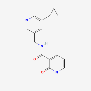 molecular formula C16H17N3O2 B2885432 N-((5-cyclopropylpyridin-3-yl)methyl)-1-methyl-2-oxo-1,2-dihydropyridine-3-carboxamide CAS No. 2034615-85-3