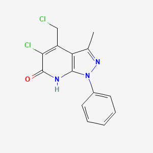 5-chloro-4-(chloromethyl)-3-methyl-1-phenyl-1,7-dihydro-6H-pyrazolo[3,4-b]pyridin-6-one