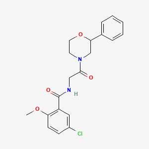 5-chloro-2-methoxy-N-(2-oxo-2-(2-phenylmorpholino)ethyl)benzamide