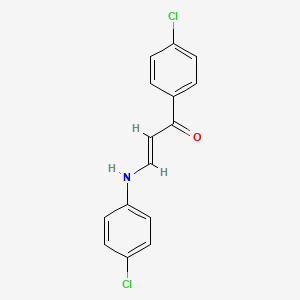 molecular formula C15H11Cl2NO B2885450 (2E)-1-(4-chlorophenyl)-3-[(4-chlorophenyl)amino]prop-2-en-1-one CAS No. 253133-21-0