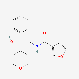 N-(2-hydroxy-2-phenyl-2-(tetrahydro-2H-pyran-4-yl)ethyl)furan-3-carboxamide