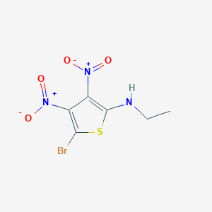 molecular formula C6H6BrN3O4S B2885453 5-bromo-N-ethyl-3,4-dinitrothiophen-2-amine CAS No. 680212-43-5