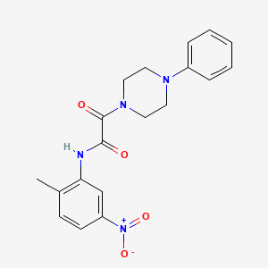 molecular formula C19H20N4O4 B2885464 N-(2-甲基-5-硝基苯基)-2-氧代-2-(4-苯基哌嗪-1-基)乙酰胺 CAS No. 899744-58-2
